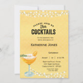 Vrouwengeel 40e verjaardag Cocktail Party Kaart (Voorkant)