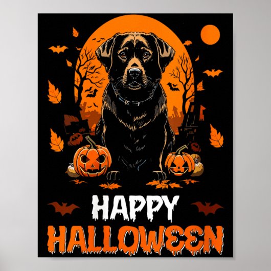 Vrouwengelukkig Halloween Hond 3 Poster (Voorkant)
