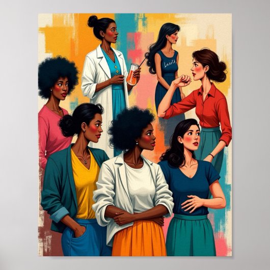 Vrouwengeschiedenis Poster (Voorkant)