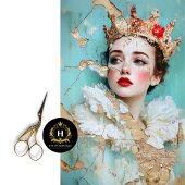 Vrouwengeschiedenis  Queen Decoupage Tissuepapier