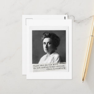 Vrouwengeschiedenis: Rosa Luxemburg Citaat over vr Briefkaart