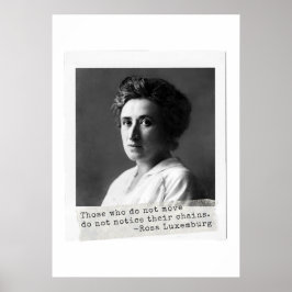 Vrouwengeschiedenis: Rosa Luxemburg Citaat over vr Poster