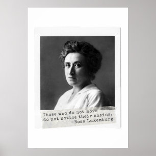 Vrouwengeschiedenis: Rosa Luxemburg Citaat over vr Poster