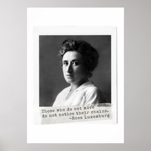 Vrouwengeschiedenis: Rosa Luxemburg Citaat over vr Poster (Voorkant)
