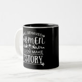 Vrouwengeschiedenis Tweekleurige Koffiemok (Voorkant links)