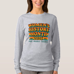 Vrouwengeschiedenismaand 2026 – Kracht, Vooruitgan T-shirt