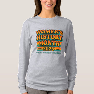 Vrouwengeschiedenismaand 2026 – Kracht, Vooruitgan T-shirt