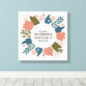 Vrouwengeschiedenismaand Canvas Afdruk (Insitu (Houten vloer))