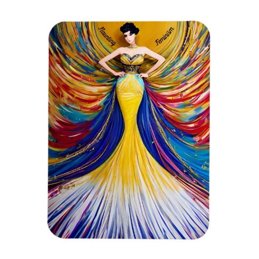 Vrouwengeschiedenismaand, Elegante Vrouw Magneet (Verticaal)