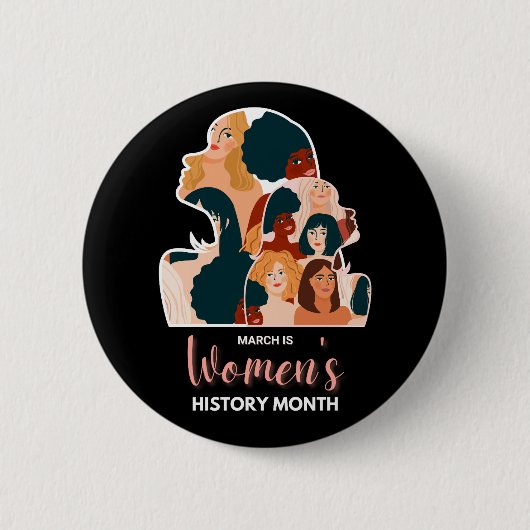Vrouwengeschiedenismaand Ronde Button 5,7 Cm (Voorkant)