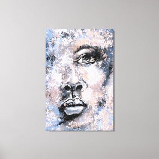 Vrouwengezicht - Abstracte Kunst Moderne Stijl Sch Canvas Afdruk (Voorkant)