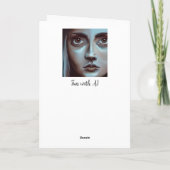 Vrouwengezicht | AI-gegenereerde kunst Kaart (Achterkant)