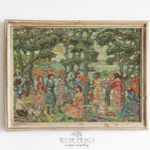 Vrouwengroep in een park schilderen poster