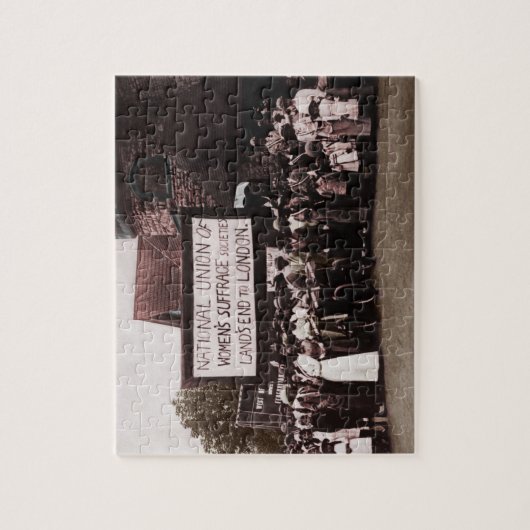 Vrouwengroep met banner legpuzzel (Verticaal)