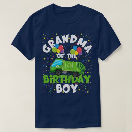 Vrouwengrootmoeder van de geboorte jongen die vuil t-shirt (Design voorkant)