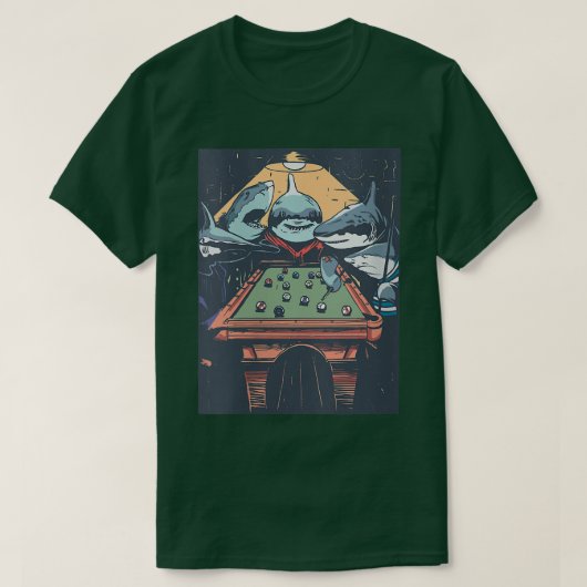 Vrouwenhaaien Spelingspool Billard VNeck T-shirt (Design voorkant)