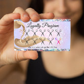 Vrouwenhaar | Schaarpunkkaart | Glitter Bokeh Klantenkaartje