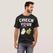 Vrouwenhalloween check je boe bijen t-shirt (Voorkant volledig)