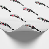 Vrouwenhand en Pistool Cadeaupapier (Hoek)