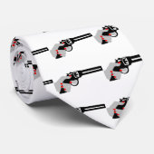 Vrouwenhand en Pistool Stropdas (Opgerold)