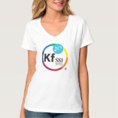 VrouwenHanes Nano V-Neck T-Shirt met KFSSI Logo (Voorkant)
