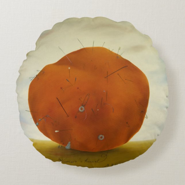 Vrouwenhart Rond Kussen (Voorkant)