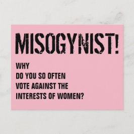 vrouwenhaters stemmen tegen briefkaart