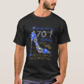 Vrouwenheels 70e verjaardag vierkant in 70 t-shirt (Voorkant)