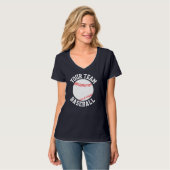 Vrouwenhonkbal Aangepaste teamnaam of tekst sport T-shirt (Voorkant volledig)