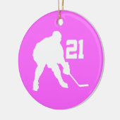 Vrouwenijshockeyspeler nummer 21 Gift Ornament (Links)