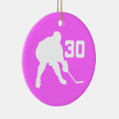 Vrouwenijshockeyspeler nummer 30 Gift Ornament (Rechts)