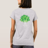 Vrouwenjas met pijpleiding - groen t-shirt (Achterkant)