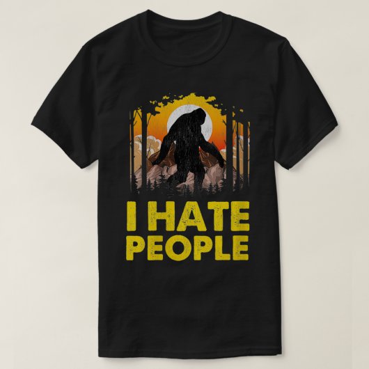 Vrouwenjuffrouw en grappig dat ik mensen haat Bigf T-shirt (Design voorkant)