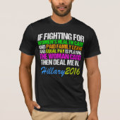 Vrouwenkaart Pro Hillary Quote T-shirt (Voorkant)