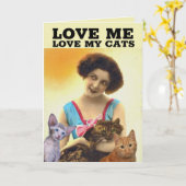 VROUWENKAARTEN EN KATTEN (CAT MOM) KAART (Gele Bloem)