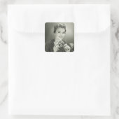 Vrouwenkaarten Vierkante Sticker (Tas)
