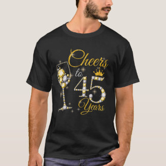 Vrouwenkaas tot 45 jaar oud 45e verjaardag koningi t-shirt