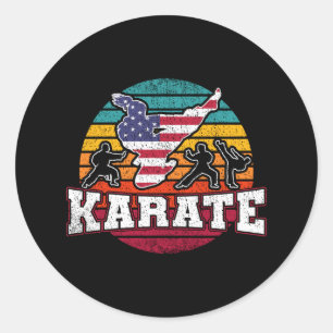 VrouwenKarate - Meisjes Martiale Kunsten Vlag Vere Ronde Sticker