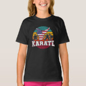 VrouwenKarate - Meisjes Martiale Kunsten Vlag Vere T-shirt (Voorkant)