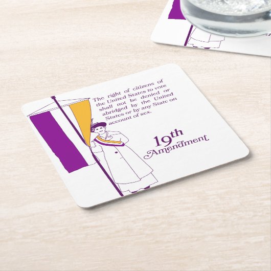 Vrouwenkiesrecht Kartonnen Onderzetters (Schuin)