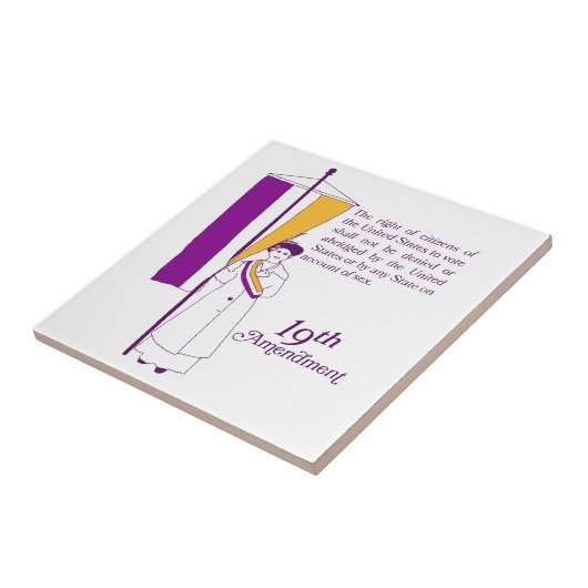 Vrouwenkiesrecht Tegeltje (Zijkant)