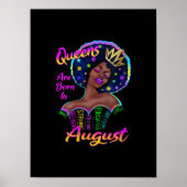 Vrouwenkoninginnen worden geboren in augustus, zon poster (Voorkant)