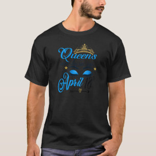 Vrouwenkoninginnen worden geboren op 18 april jong t-shirt