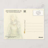 Vrouwenkostuum uit de tijd van William II Briefkaart (Achterkant)