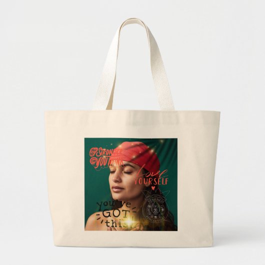 Vrouwenkracht Grote Tote Bag (Voorkant)