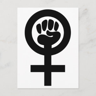 Vrouwenkracht symbool briefkaart