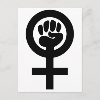 Vrouwenkracht symbool briefkaart