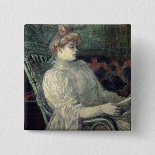 Vrouwenlezen Vierkante Button 5,1 Cm (Voorkant)