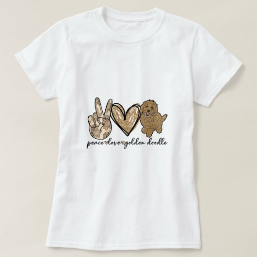 Vrouwenliefde Golden Doodle Dog Pet Lovers Doo T-shirt (Design voorkant)