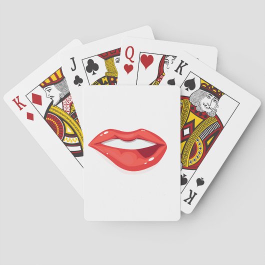 Vrouwenlippen Pokerkaarten (Achterkant)